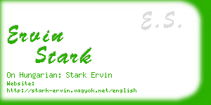 ervin stark business card